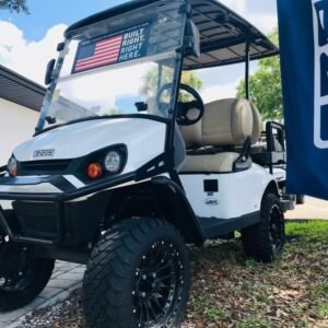 2024 e z go express s4 gas ptv | bright white | unlimited range family cruiser sale!