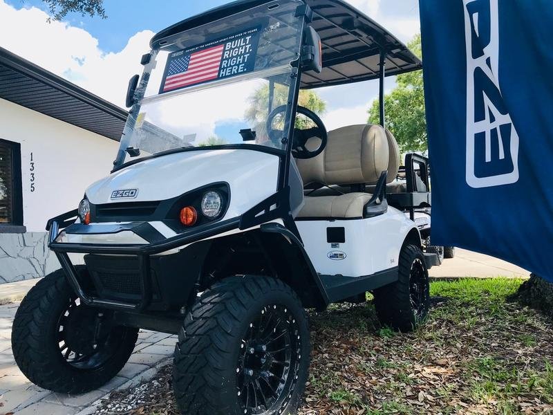 2024 e z go express s4 gas ptv | bright white | unlimited range family cruiser sale!
