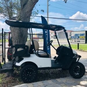2024 e z go express s4 gas ptv | bright white | unlimited range family cruiser sale!