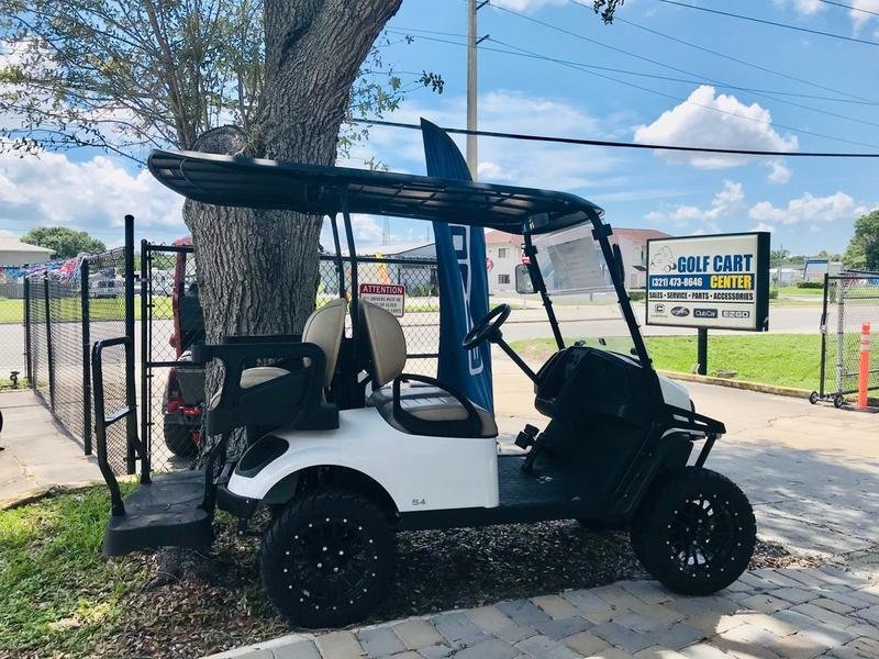 2024 e z go express s4 gas ptv | bright white | unlimited range family cruiser sale!