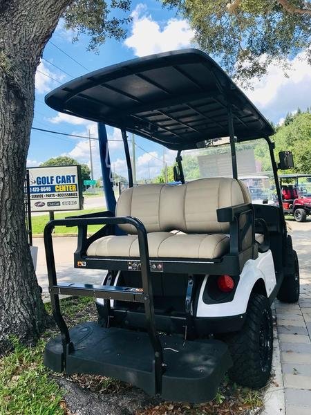 2024 e z go express s4 gas ptv | bright white | unlimited range family cruiser sale!