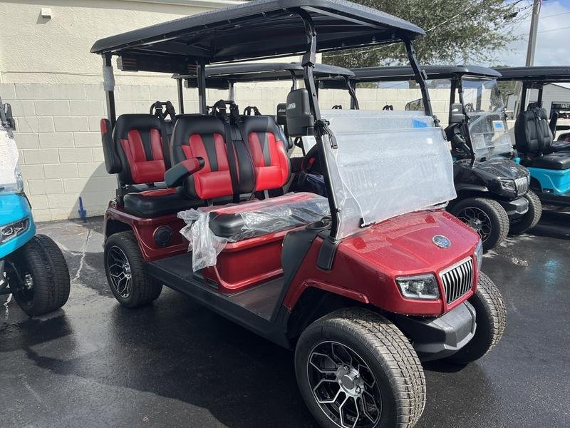 2025 evolution d5 ranger 4 flamenco red | forward facing 4 seater cart