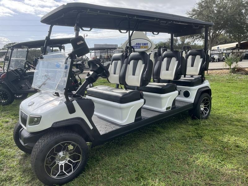 2025 evolution d5 ranger 6 pearl white | 6 seater luxury golf cart