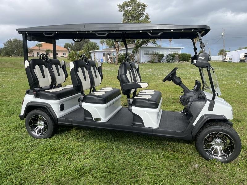 2025 evolution d5 ranger 6 pearl white | 6 seater luxury golf cart