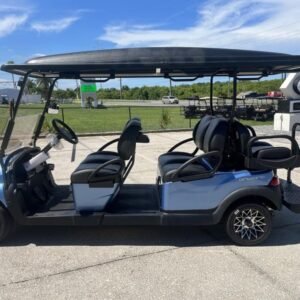 2025 club car onward 6 passenger gas ptv | metallic ice blue | unlimited family range!