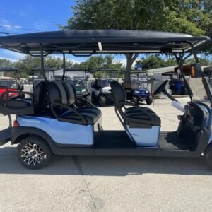 2025 club car onward 6 passenger gas ptv | metallic ice blue | unlimited family range!