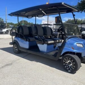 2025 club car onward 6 passenger gas ptv | metallic ice blue | unlimited family range!