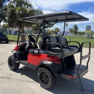 2025 club car onward lifted 4 passenger gas ptv | rally red | all terrain freedom sale!