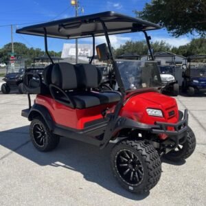 2025 club car onward lifted 4 passenger gas ptv | rally red | all terrain freedom sale!