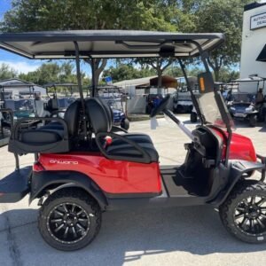 2025 club car onward lifted 4 passenger gas ptv | rally red | all terrain freedom sale!