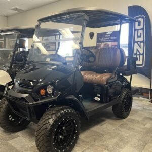 2025 e z go express 4 elite lithium | lifted ptv in black | zero maintenance power sale!