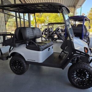 2025 e z go express 4 gas lifted ptv | slate finish | unlimited range adventure sale!