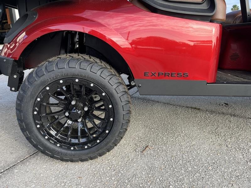 2025 e z go express 6 elite lithium | inferno red | zero maintenance 6 passenger shuttle!