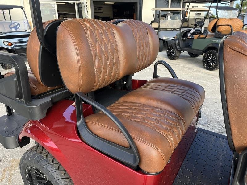 2025 e z go express 6 elite lithium | inferno red | zero maintenance 6 passenger shuttle!
