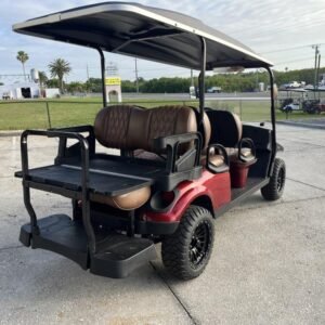 2025 e z go express 6 elite lithium | inferno red | zero maintenance 6 passenger shuttle!