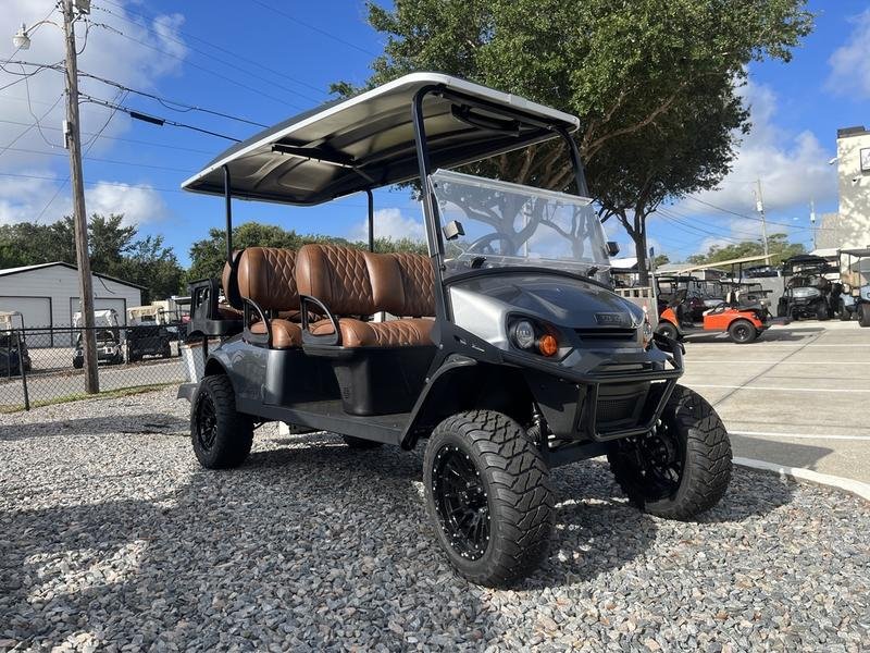 2025 e z go express 6 gas ptv | inferno red | unlimited range 6 passenger shuttle!