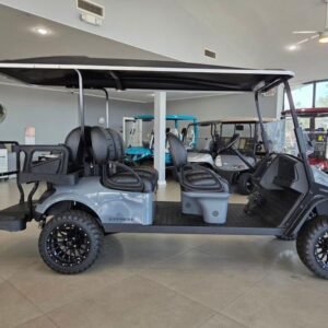 2025 e z go express 6 gas lifted ptv | slate finish | unlimited range 6 passenger!