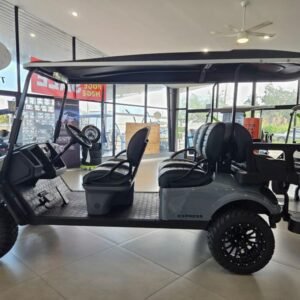 2025 e z go express 6 gas lifted ptv | slate finish | unlimited range 6 passenger!