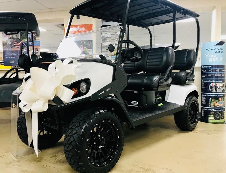 2025 e z go liberty elite lithium ptv | bright white | 4 forward facing seats sale!