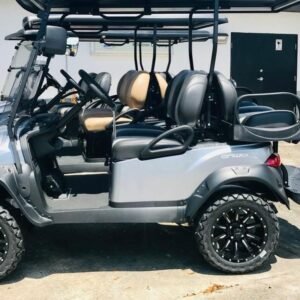 2026 club car onward lifted 4 passenger gas golf cart | signature silver | all terrain power!