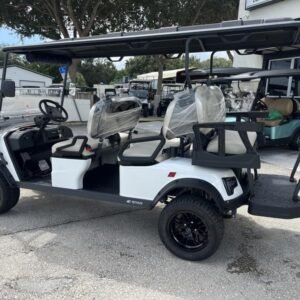 2026 star ev j model 4+2 lsv | lifted 6 passenger lithium | white | premium family shuttle sale!
