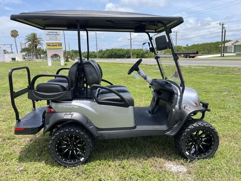 2026 club car onward lifted 4 passenger gas ptv | metallic signature silver | unlimited range sale!