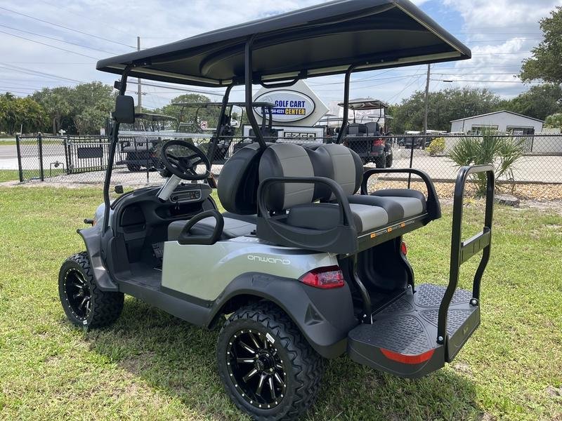 2026 club car onward lifted 4 passenger gas ptv | metallic signature silver | unlimited range sale!