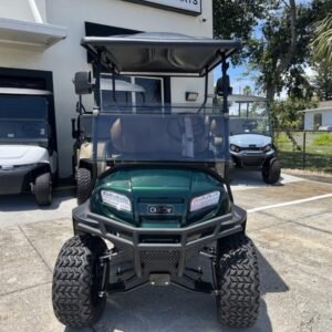 2026 club car onward lifted 4 passenger gas golf cart | metallic jade green | trail ready power!