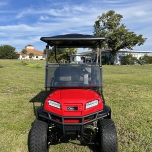 2026 club car onward lifted 4 passenger gas golf cart | rally red | all day range & power!