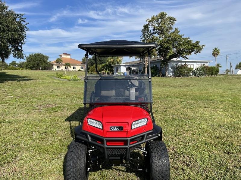 2026 club car onward lifted 4 passenger gas golf cart | rally red | all day range & power!