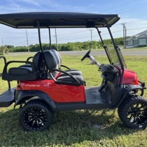 2026 club car onward lifted 4 passenger gas golf cart | rally red | all day range & power!
