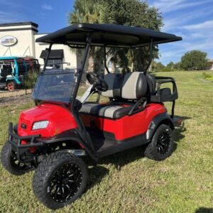 2026 club car onward lifted 4 passenger gas golf cart | rally red | all day range & power!