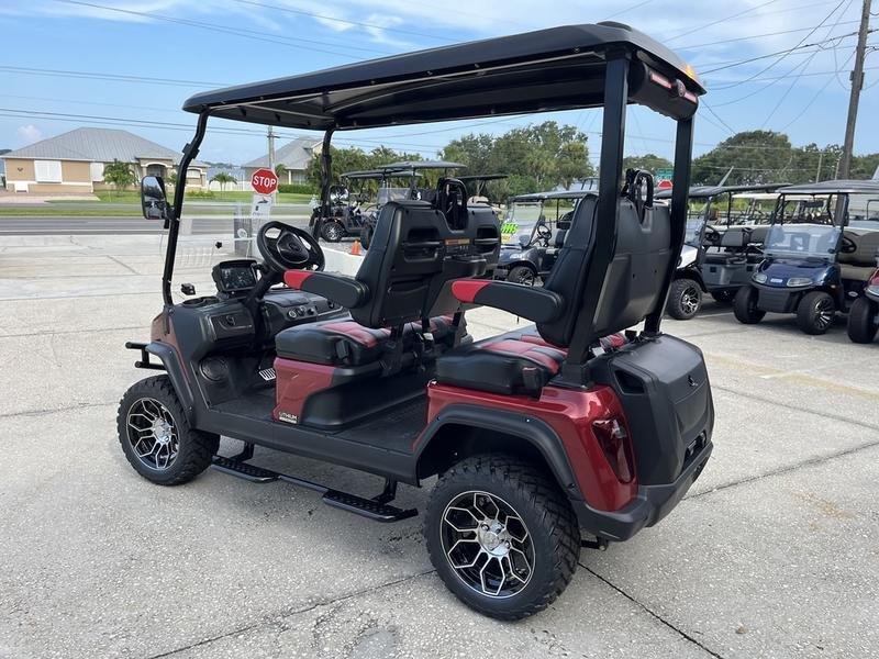 2025 evolution d5 maverick 4 flamenco red | forward facing 4 seater cart