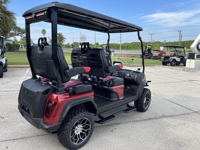 2025 evolution d5 maverick 4 flamenco red | forward facing 4 seater cart