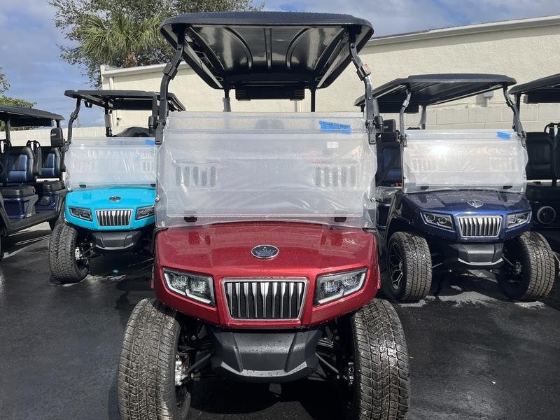 2025 evolution d5 ranger 4 flamenco red | forward facing 4 seater cart
